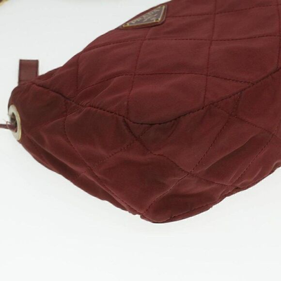 PRADA Chain Shoulder Bag Nylon Red - Picture 15 of 15